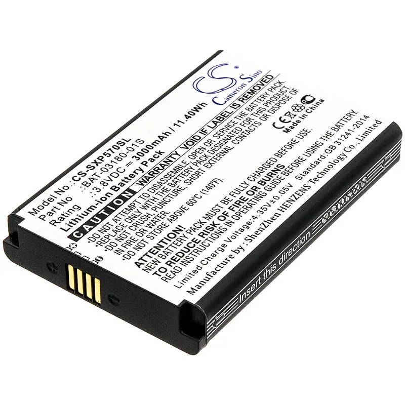 Rectangular replacement battery pack with label showing XP5 XP5700 XP5800 XP5s