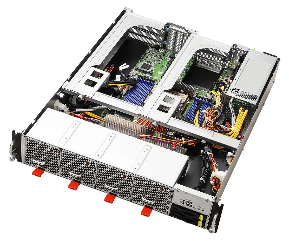 ASRock Rack ASRock Rack 2U2G-TURIN barebone server 12 DDR5 slots 2x 2.5 NVMe 2000W — product photo