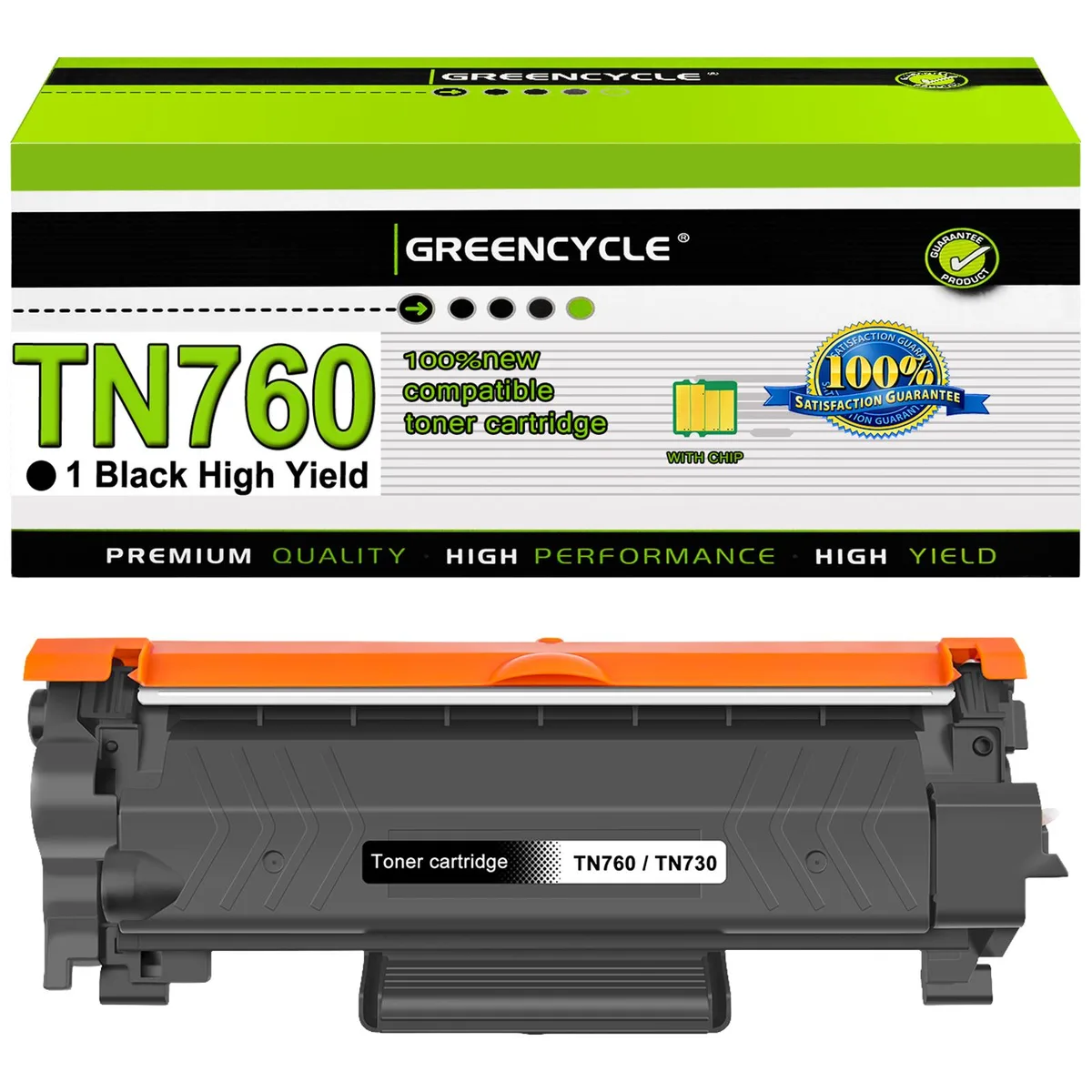 GREENCYCLE GREENCYCLE TN760 compatible toner cartridge 3000 pages black — product photo