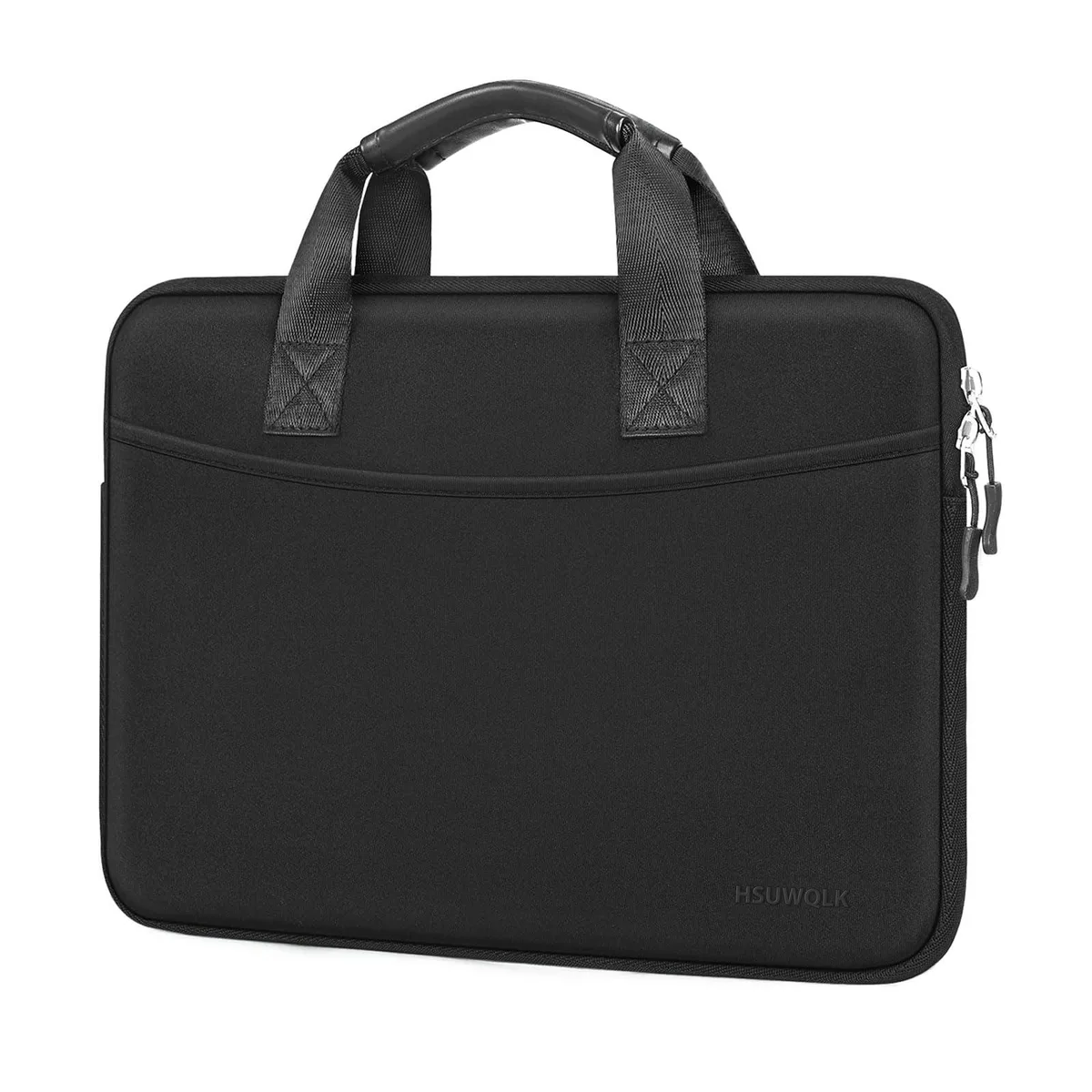 HSUWQLK 13.3 inch Neoprene Laptop Sleeve with Pocket Black — product photo