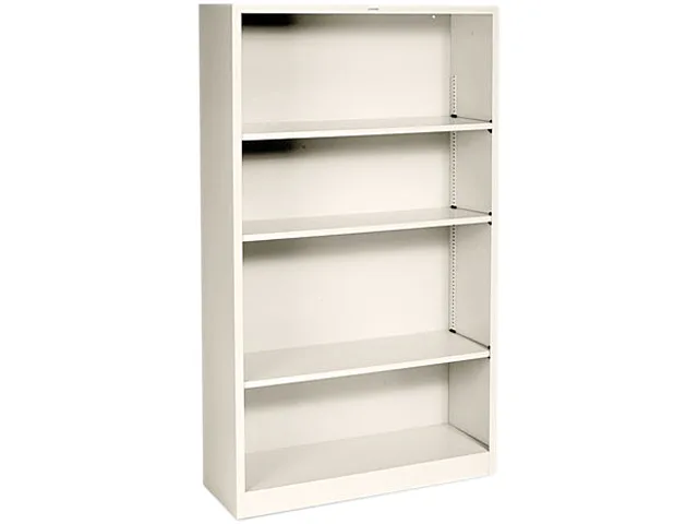 HON HON S60ABCL Brigade Metal Bookcase 4 Shelves Putty 34.50"w 12.63"d 59.00"h office furniture — product photo