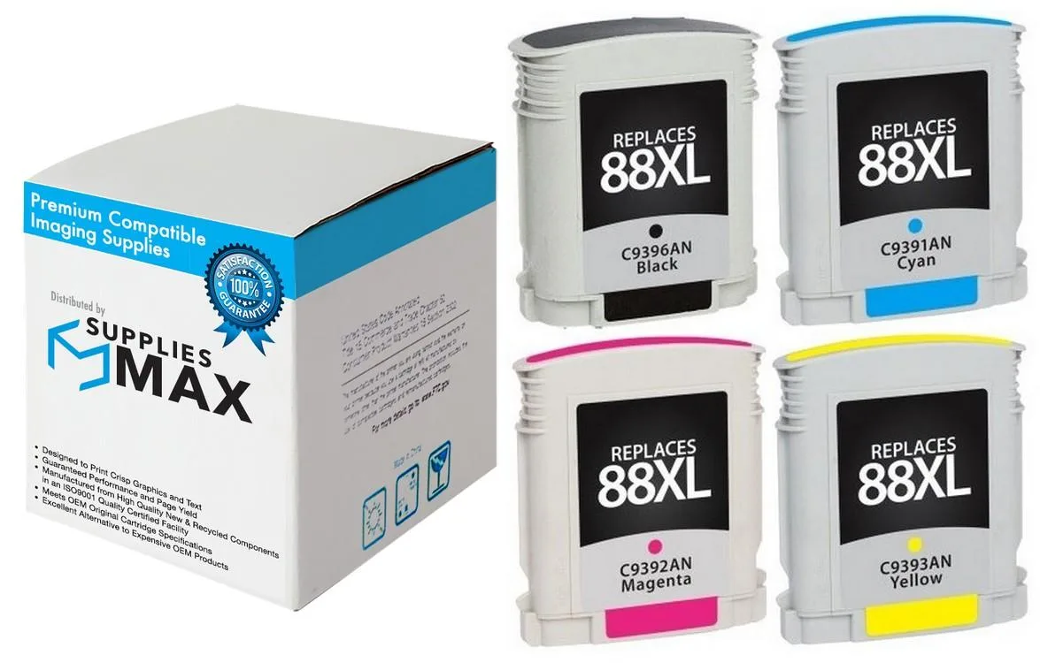 SuppliesMax SuppliesMax HP C939AMP High Yield Inkjet Combo Pack (BK/C/M/Y) — product photo