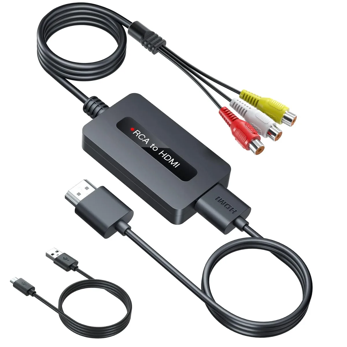  TIXILINBI Female RCA to HDMI Converter with Cables, 720P/1080P 60Hz — product photo