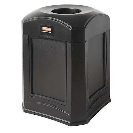 Rubbermaid Rubbermaid FG9W0200BLA Landmark Series 35 gal Square Outdoor Can — product photo