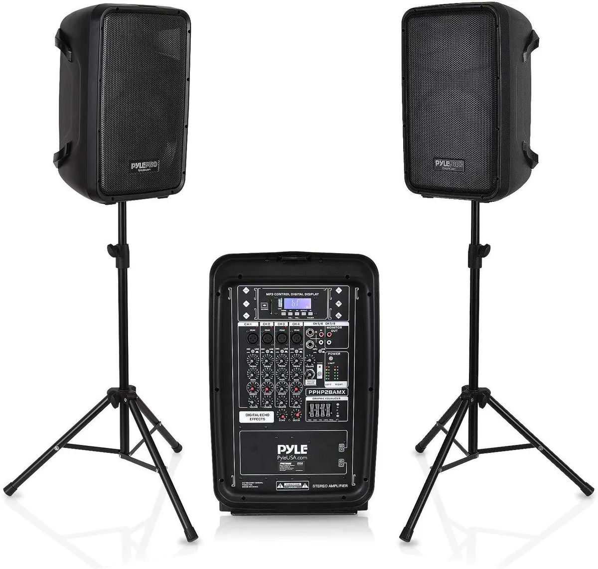 Pyle Pyle 300 W PA Speaker Bundle with 8-Channel Mixer — product photo