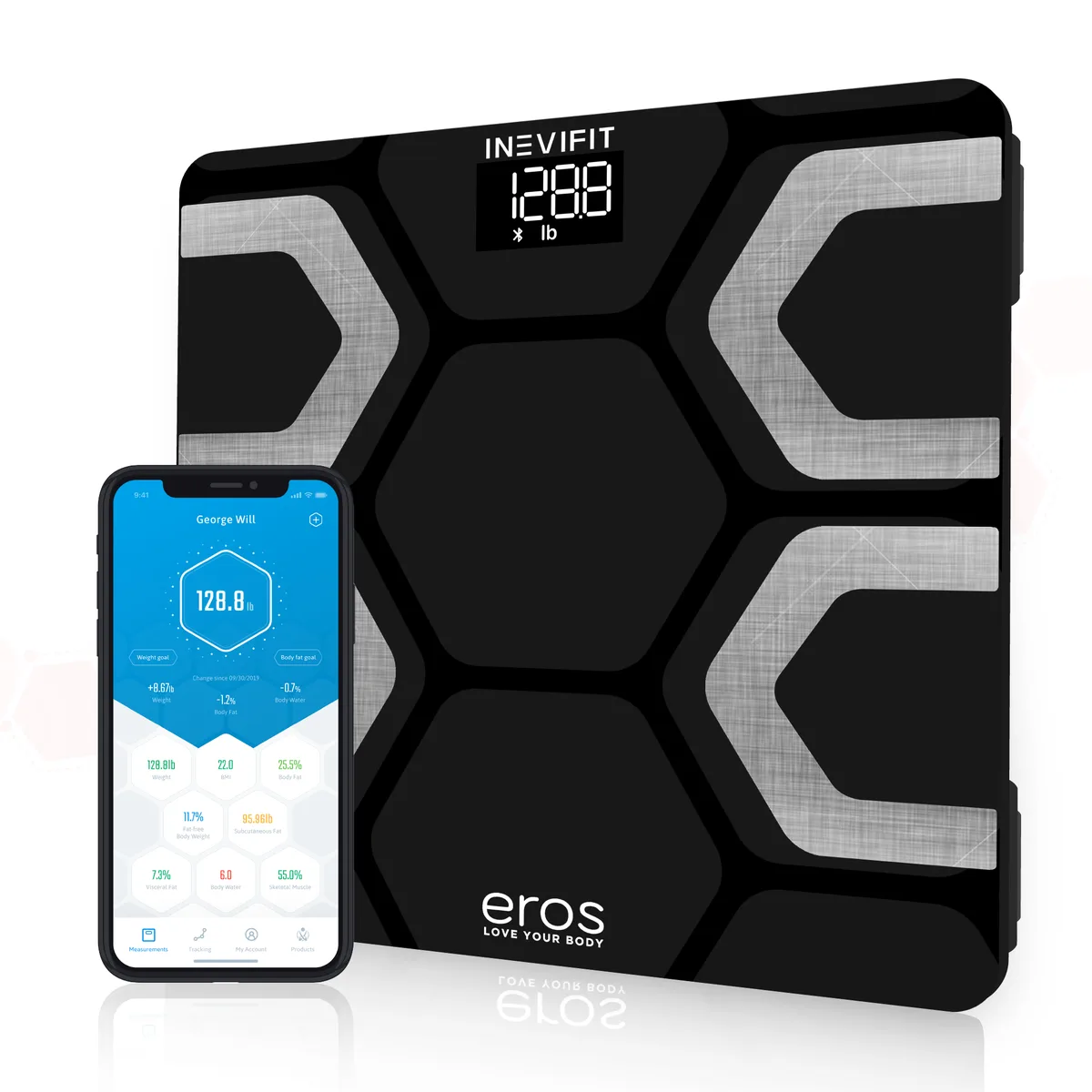 INEVIFIT LLC INEVIFIT LLC I-BF002 Eros Bluetooth Body Fat Bath Scale — product photo