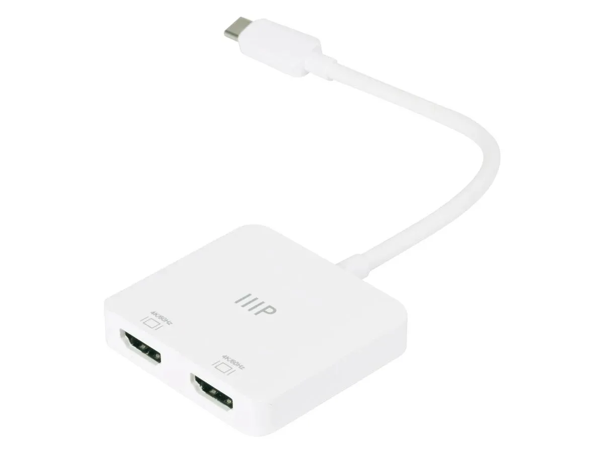 Monoprice Inc. Monoprice Inc. 143525 USB-C Dual 4K HDMI Adapter video accessory — product photo