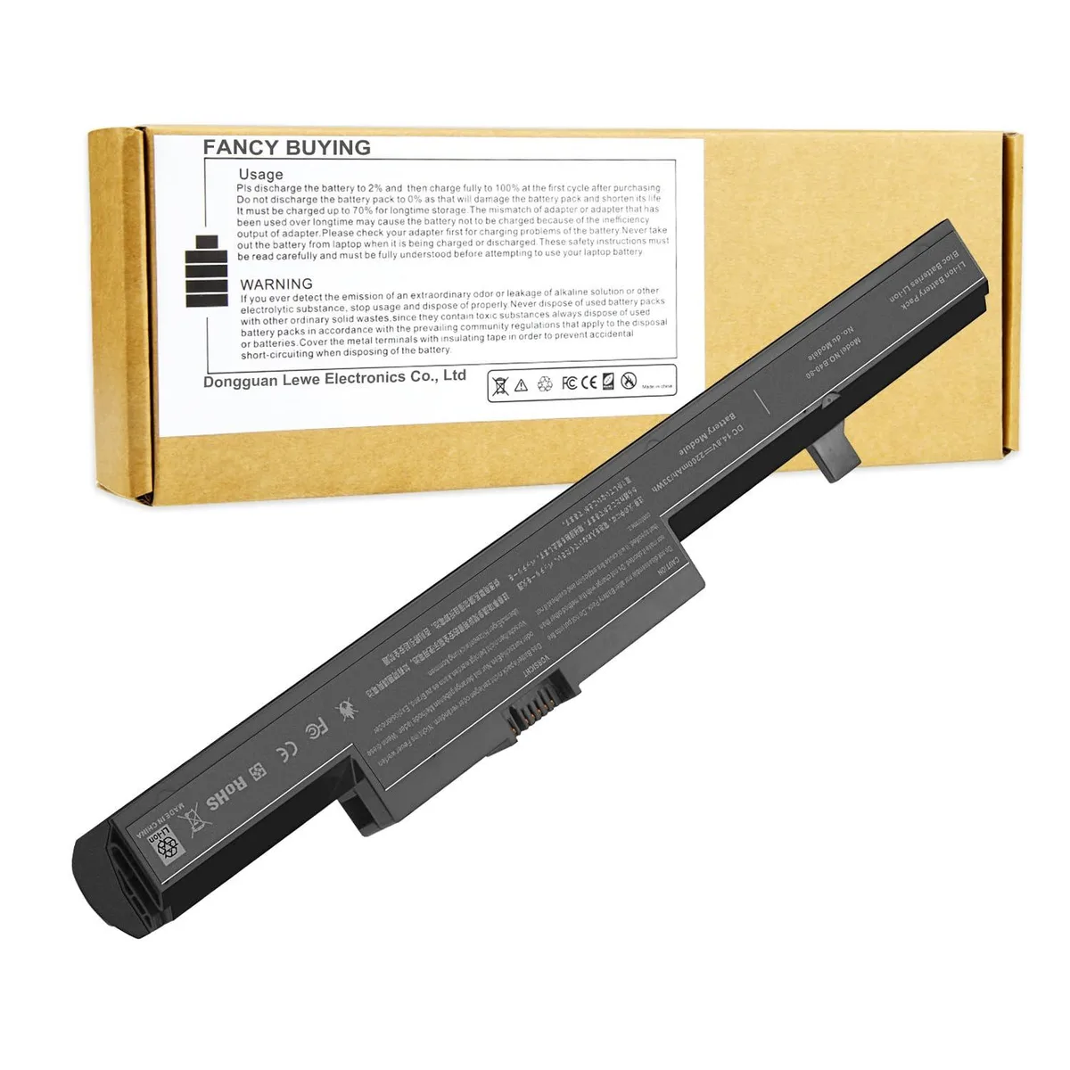 L13L4A01 L12S4E55 laptop battery HY04 2200mAh 33Wh 14.8V 6-cell — product photo