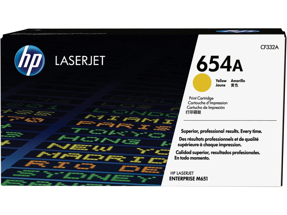 HP HP CF332A 654A Yellow Toner Cartridge 15000 Pages — product photo