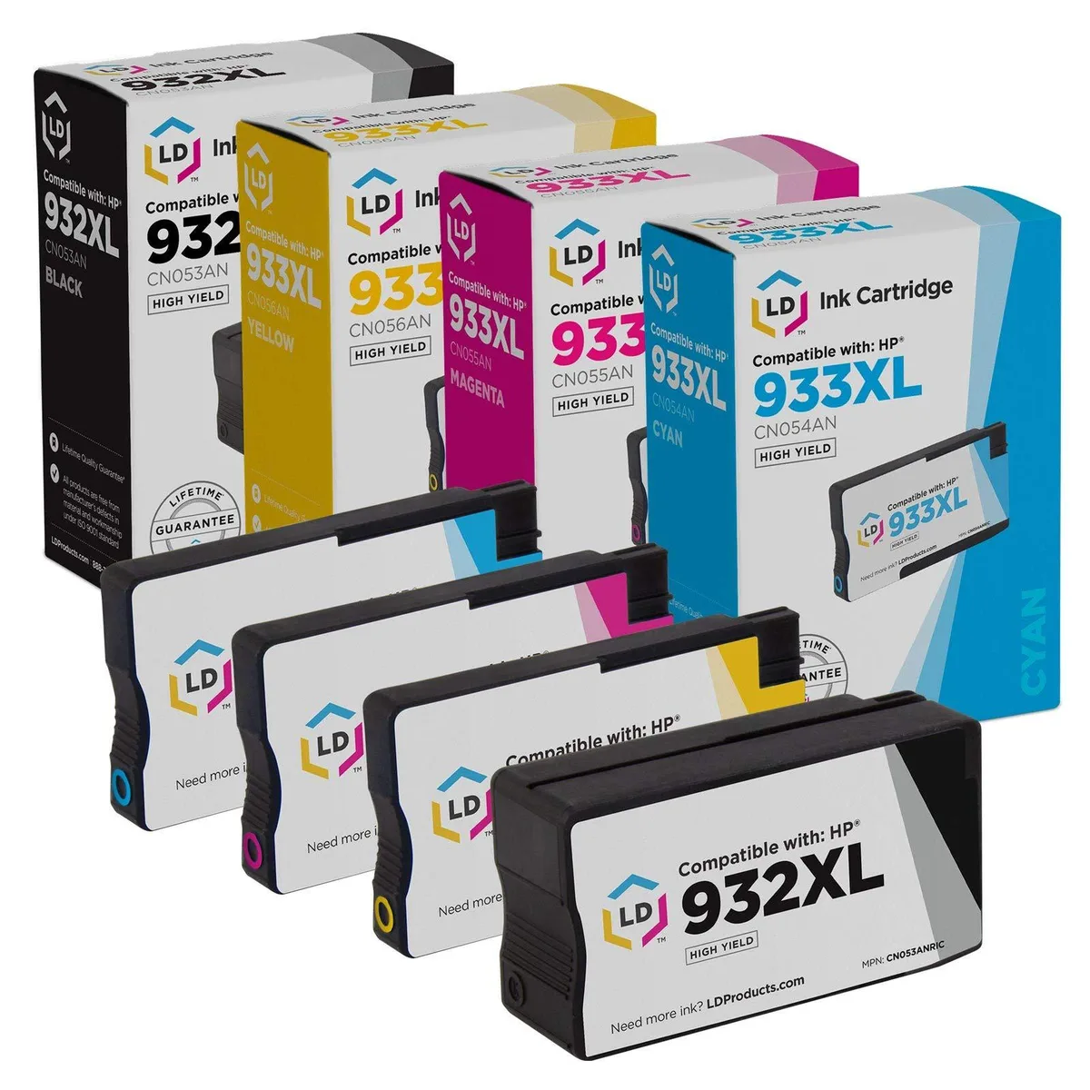 LD Products LD Products Compatible HP 932XL 933XL Ink Cartridge 4-Pack — product photo