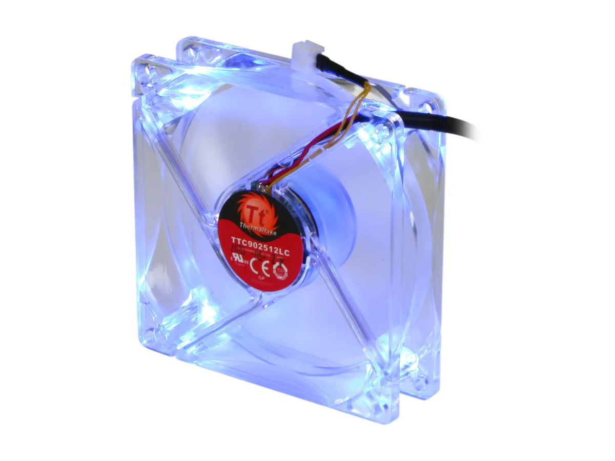 Thermaltake Thermaltake AF0035 92mm Blue LED case fan with speed control knob — product photo