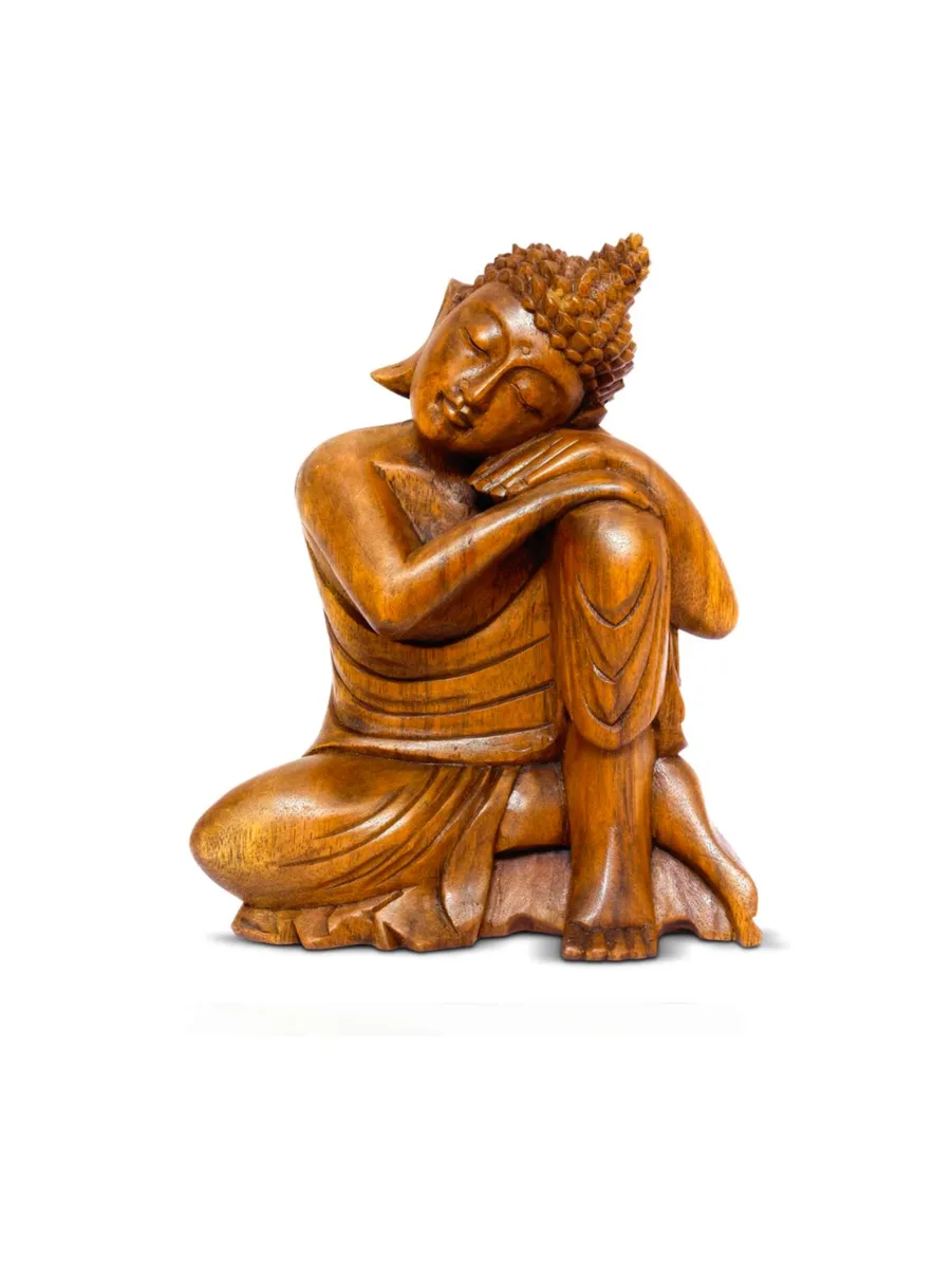 G6 Collection G6 Collection Wooden Sleeping Buddha Sculpture 16" x 12 — product photo