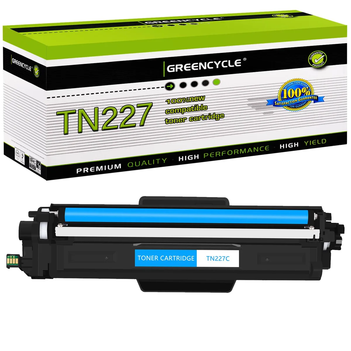 GREENCYCLE GREENCYCLE TN227 Cyan Toner Cartridge High Yield 2300 Pages — product photo