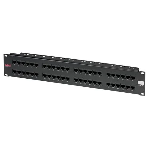 SIEMON SIEMON HD6-48 48-Port Cat6 Patch Panel Flat 2U Black — product photo