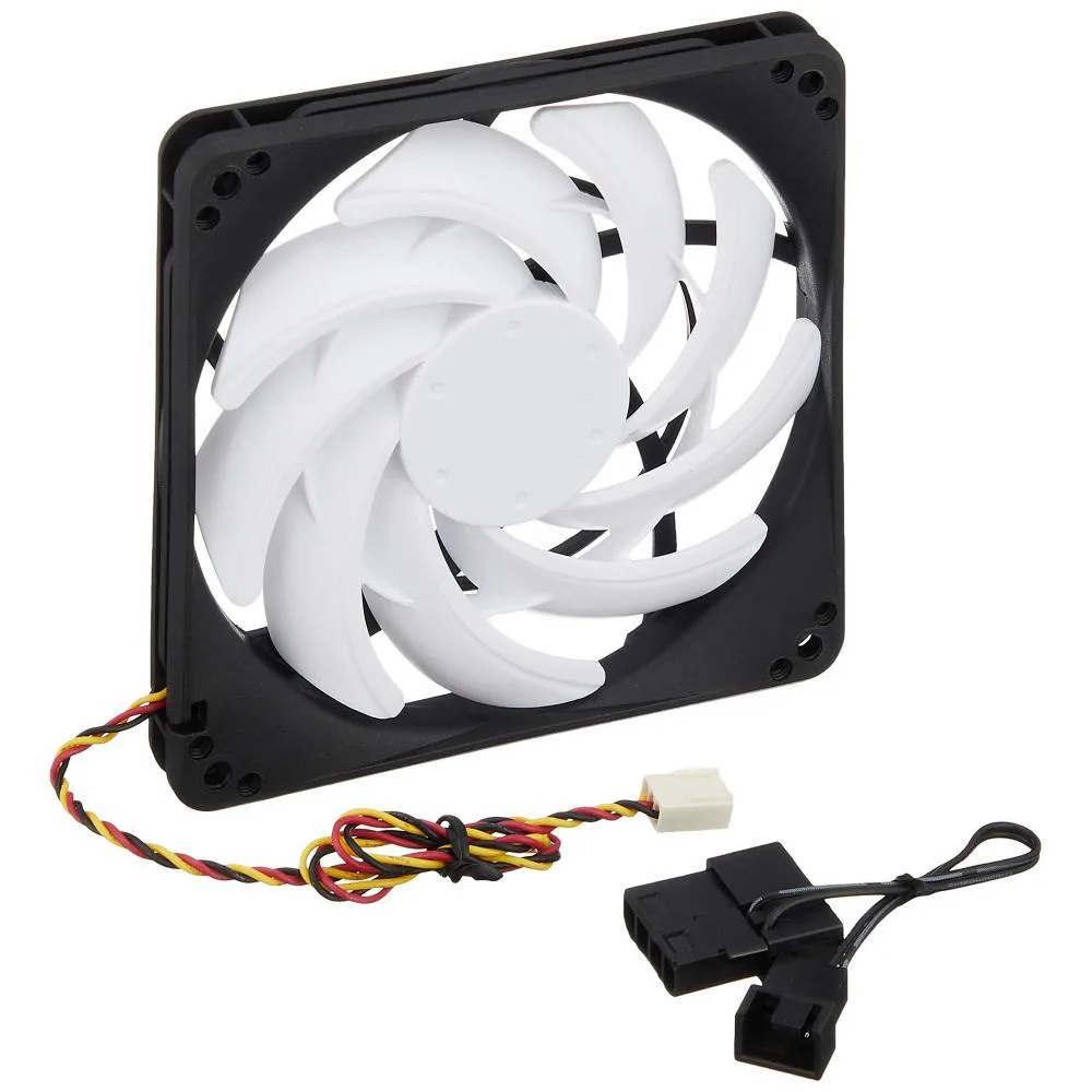 SilverStone 120mm case fan, slim 15mm black frame