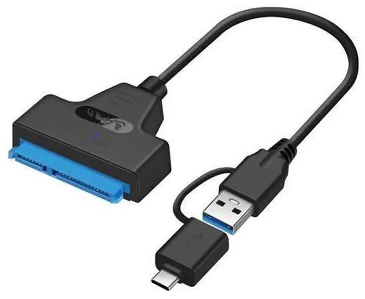 SMUGDESK SMUGDESK 2-in-1 SATA to USB 3.0 &amp; Type-C cable 22Pin 2.5-inch — product photo