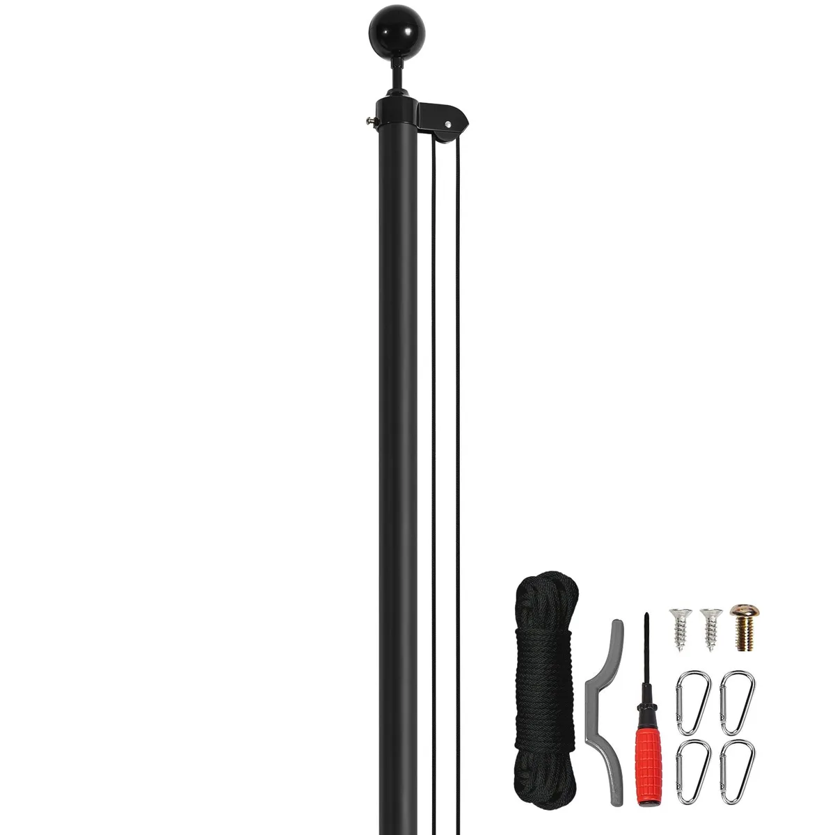 VEVOR VEVOR 30 ft Sectional Flagpole Kit Black 6.3 kg — product photo
