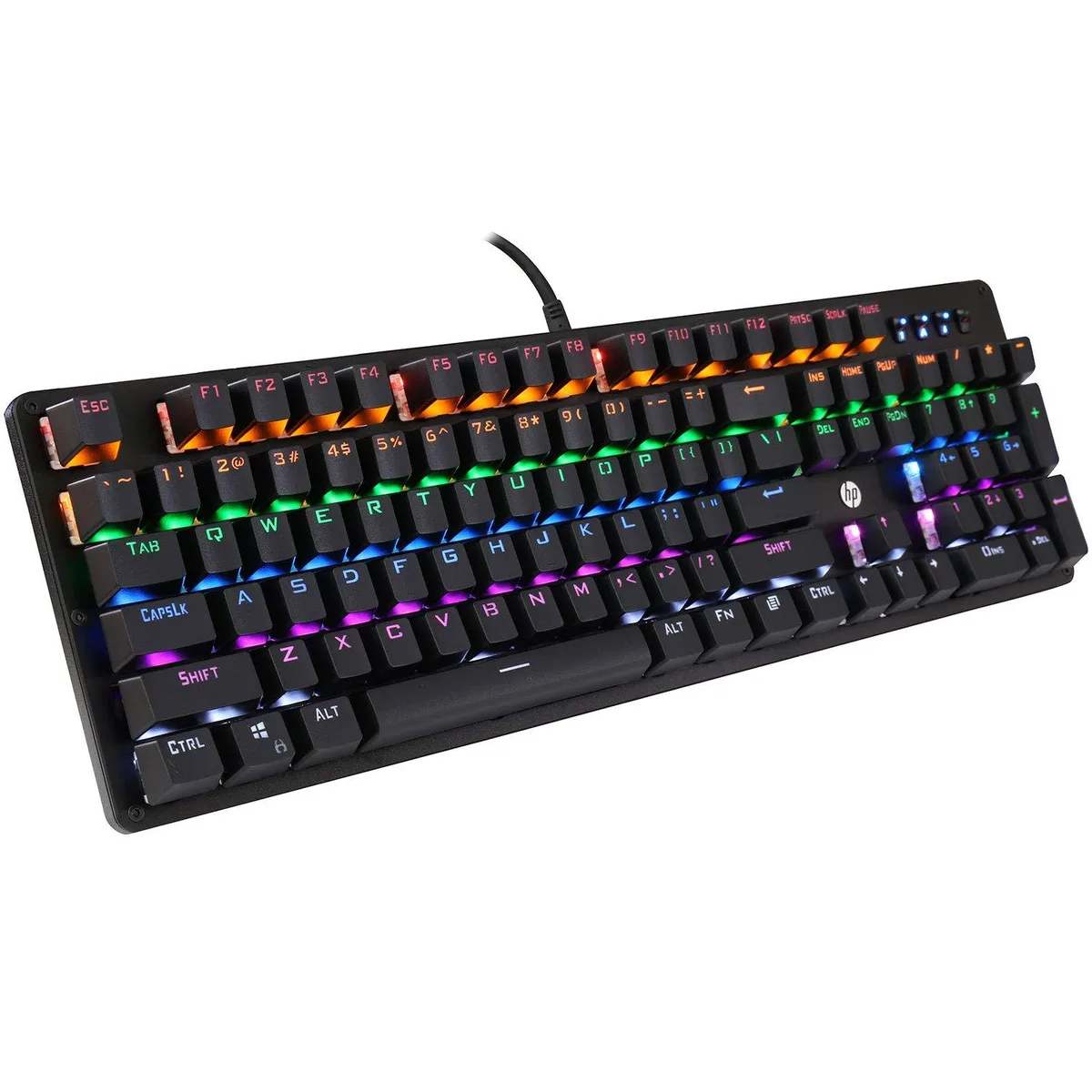 HP HP GK100 Mechanical Gaming Keyboard, Blue Switch, USB Wired, RGB Backlit — product photo