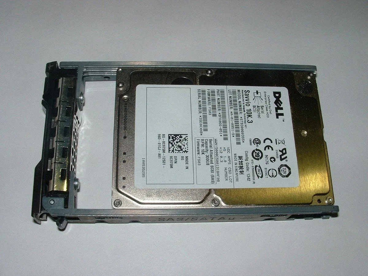 DELL DELL 300GB 10K RPM 2.5" SAS Internal Hard Drive with Tray C975M — product photo