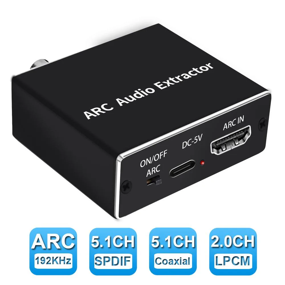 Jansicotek Jansicotek HDMI ARC Audio Extractor 192KHz Optical Coaxial 3.5mm — product photo