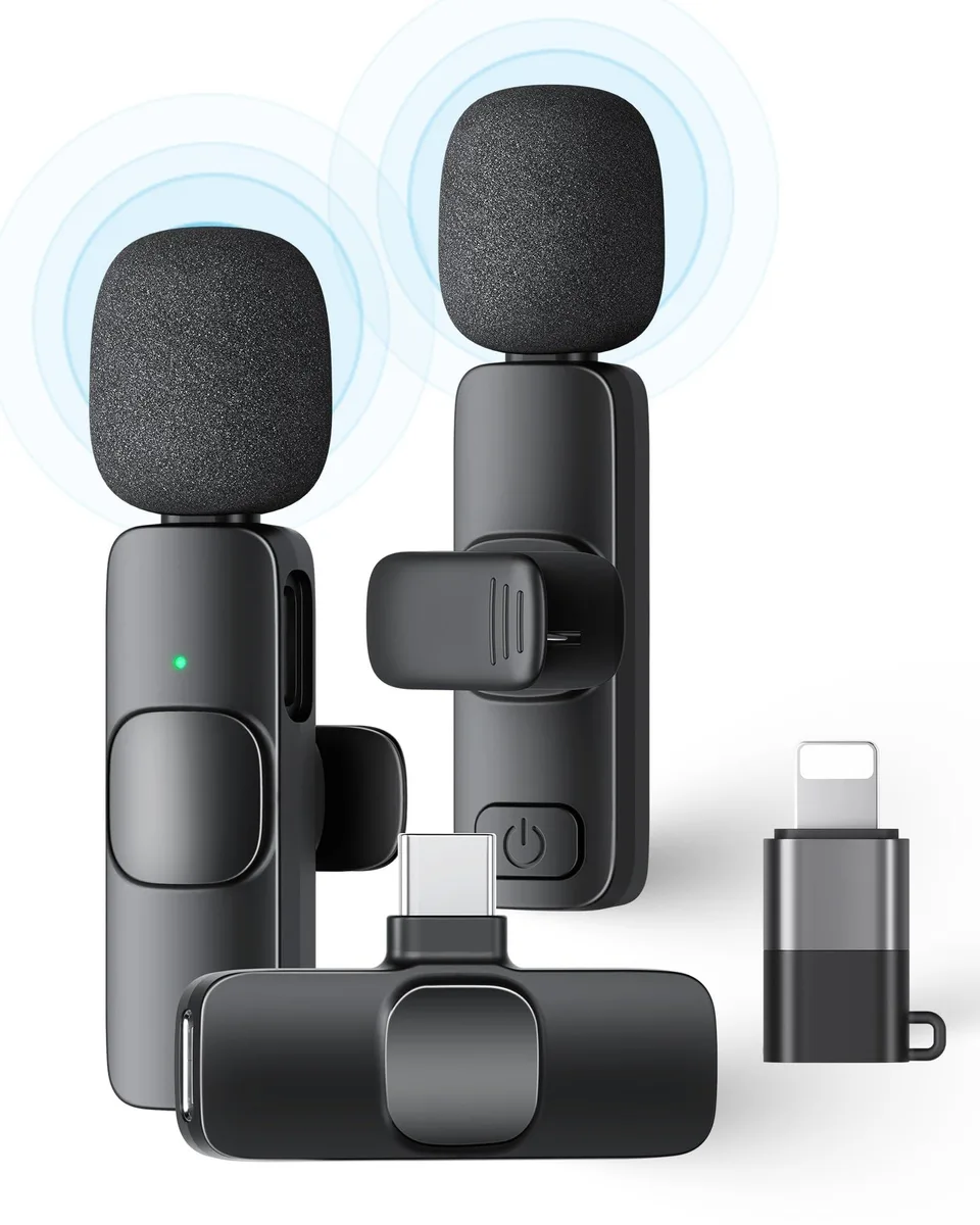  KUKIHO Mic-01 (K9 Mic) 2 Pack Wireless Lavalier Microphone USB-C Black — product photo