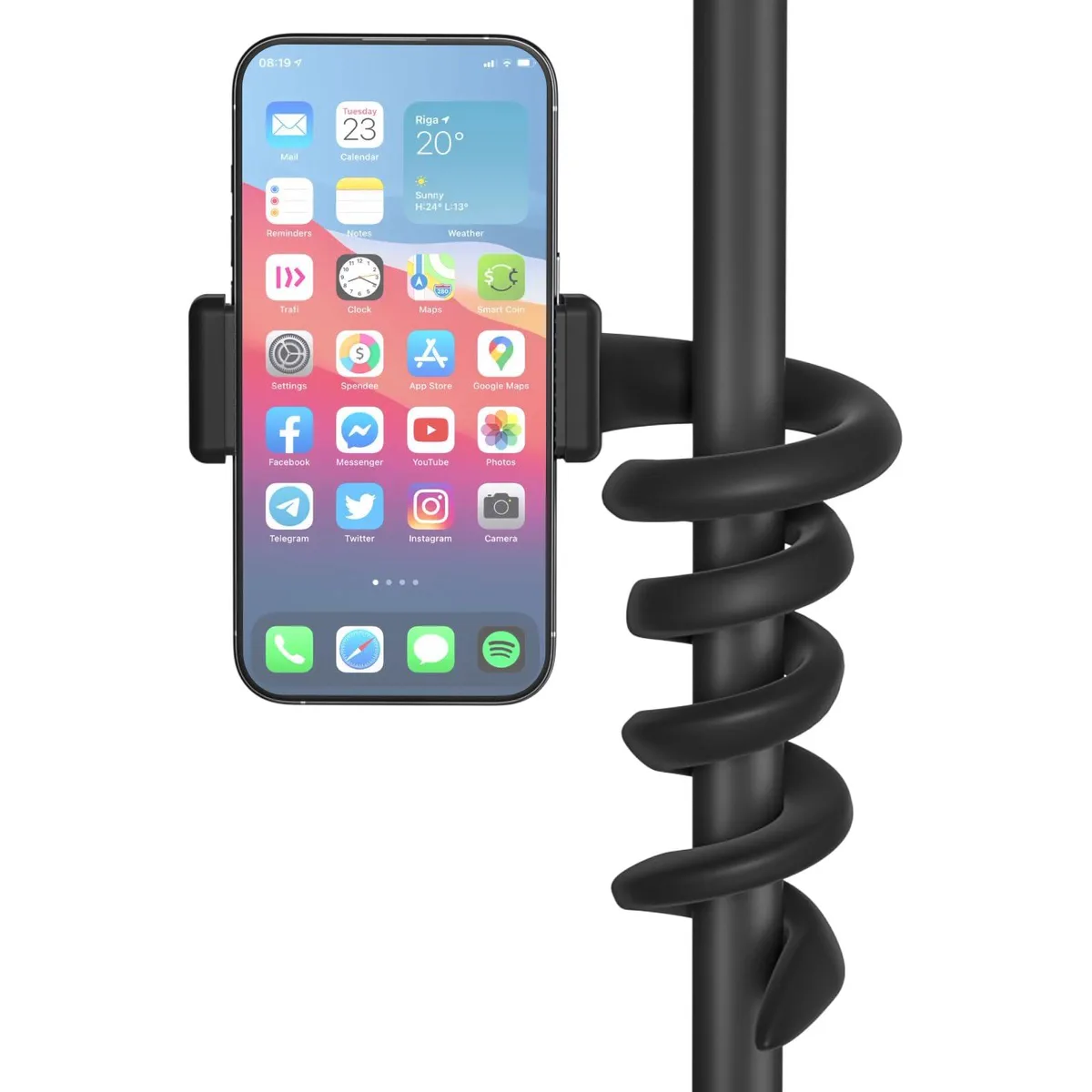  Chunxiao CX-25 Phone Holder for Mic Stand 17.7in Gooseneck 3.5-7.5in Phones — product photo