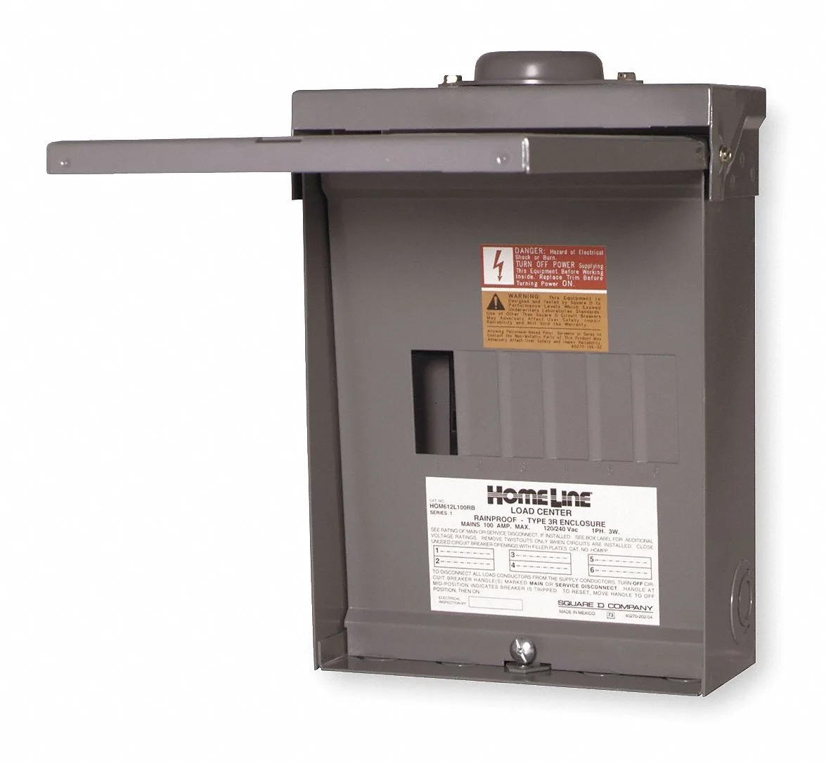 SQUARE D SQUARE D Load Center Main Lug 100A 120/240V 6 Spaces — product photo