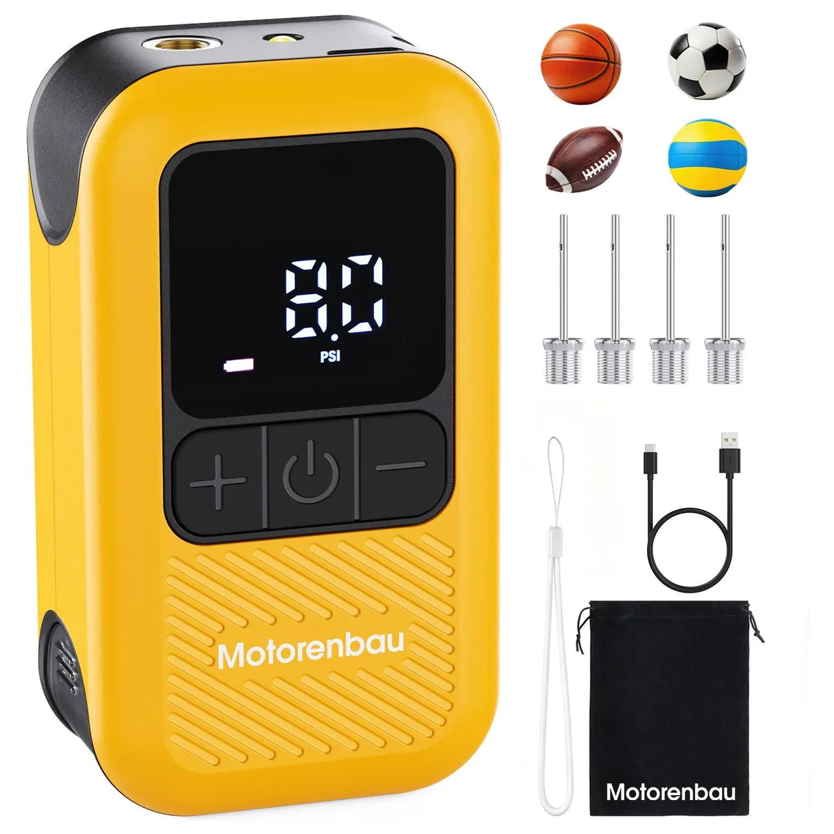  Motorenbau ball pump Pink 1500mAh 4050 inflations 217 PSI — product photo
