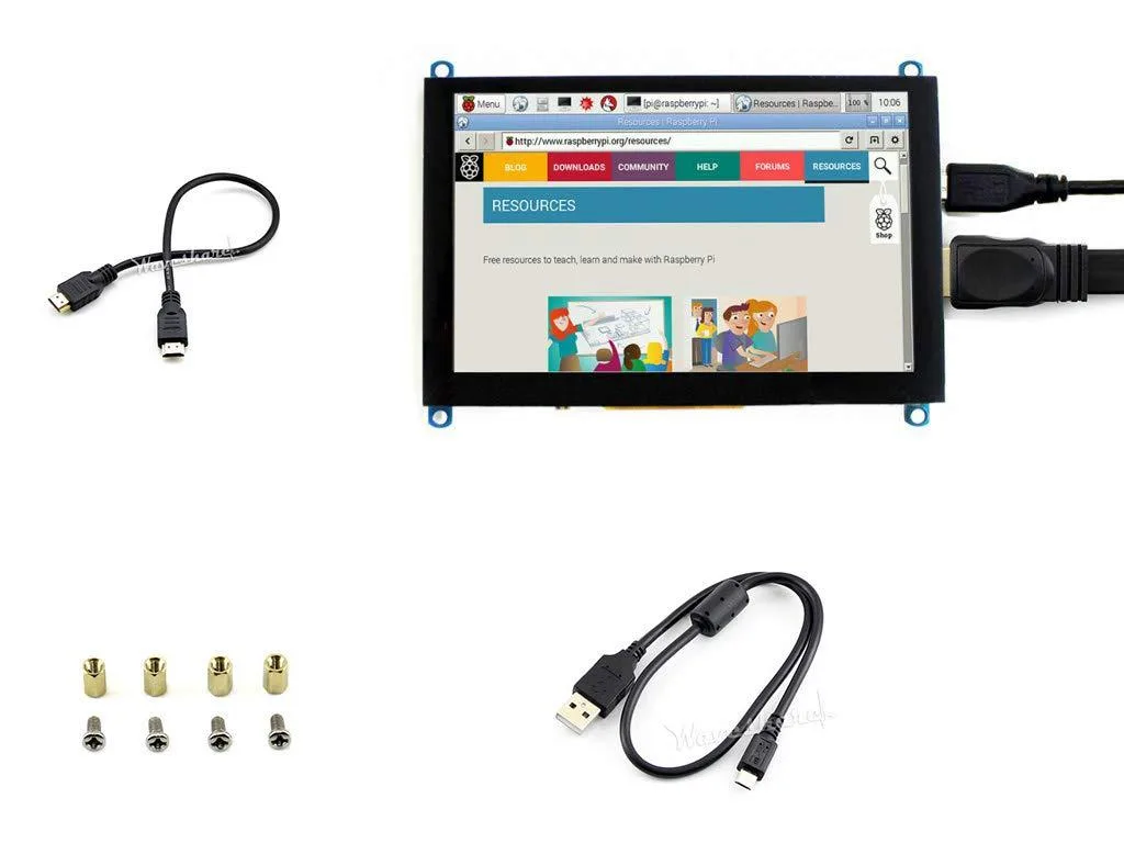 LORDWORLD LORDWORLD 5 inch Capacitive Touch HDMI Display 800x480 — product photo