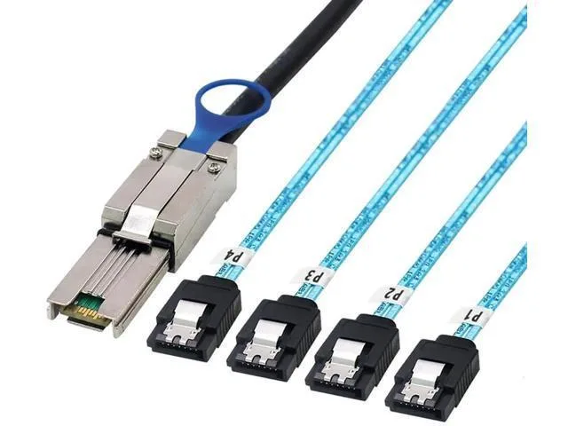 Fervit Fervit Mini SAS HD SFF-8088 26P to 4×SATA 7P Cable .5M 28AWG 10 Ohm — product photo