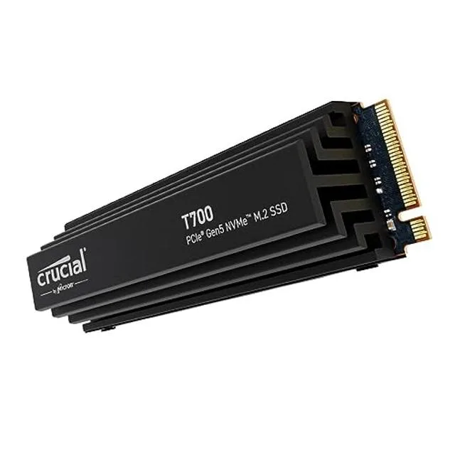 Crucial Crucial T700 2TB Gen5 NVMe M.2 internal SSD with heatsink — product photo