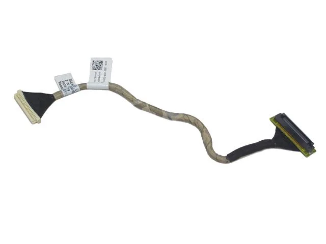 Flat beige ribbon cable with connectors at both ends, D200F part number visible