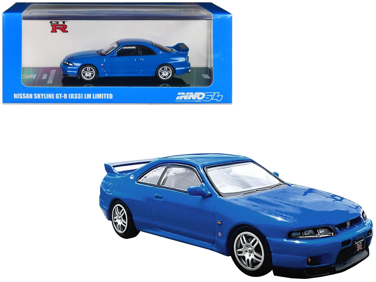 Inno Models Inno Models Nissan Skyline GT-R (R33) RHD Blue LM Limited 1/64 Diecast Hobby Collectible — product photo