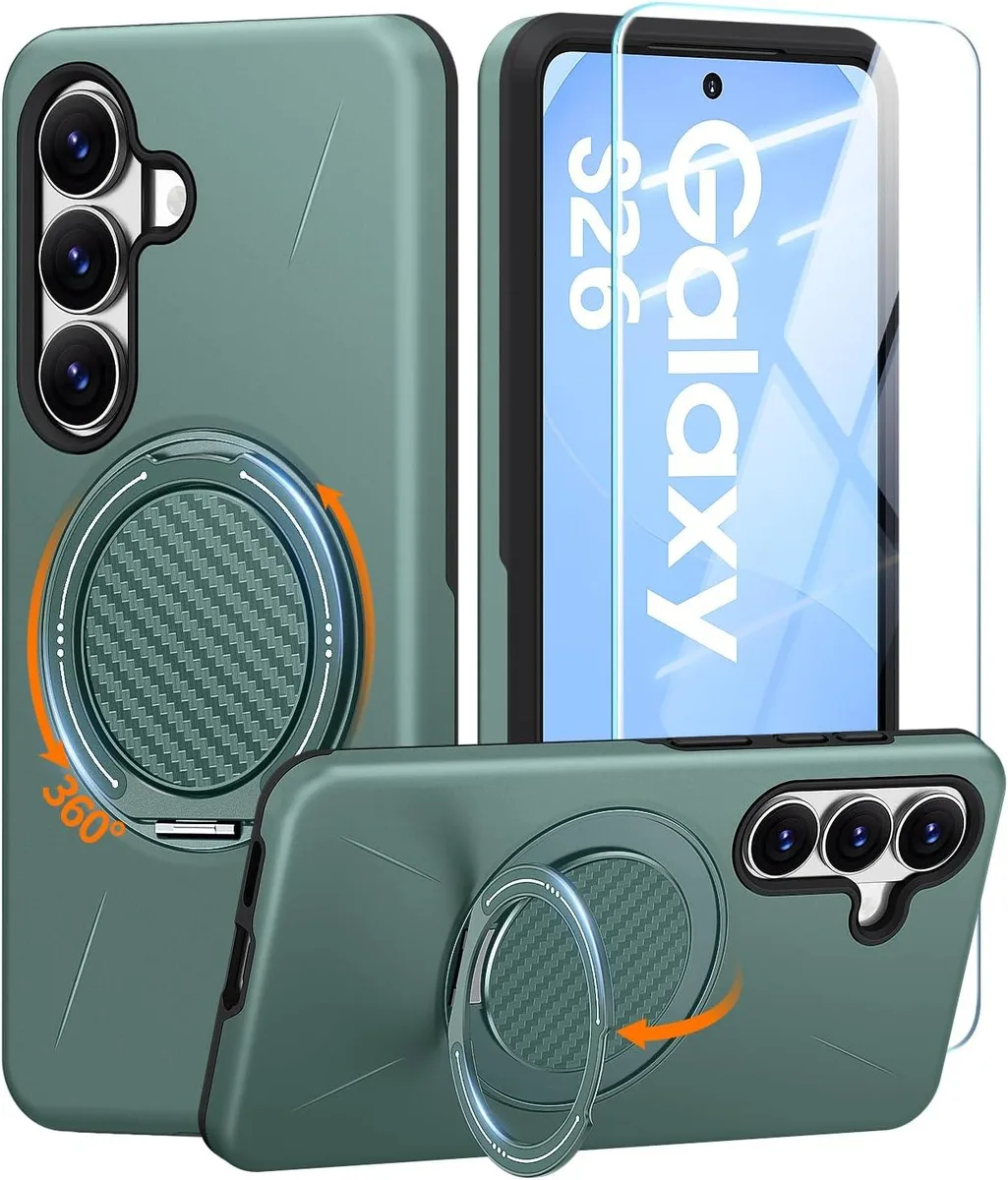 Transcend Transcend Galaxy S26 Case Green Ring Stand 360° 120° 1.2mm 1.5mm — product photo
