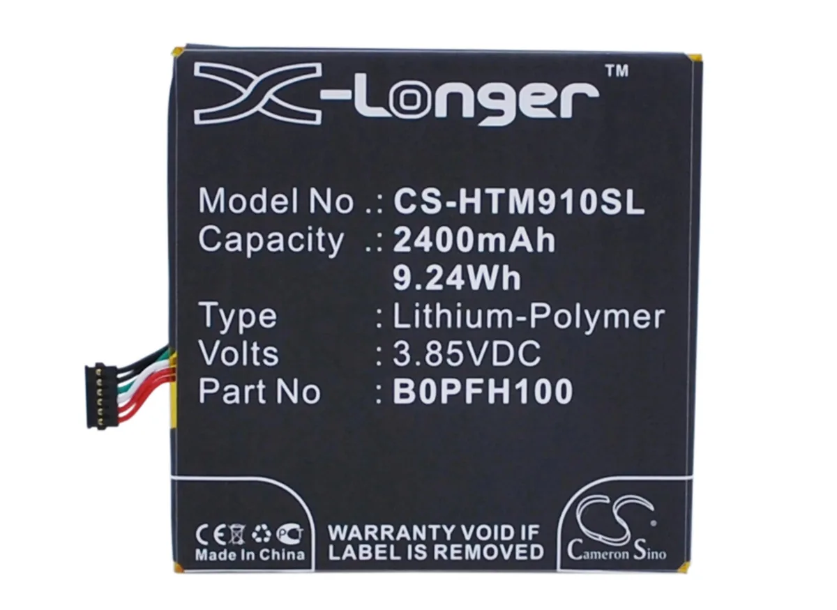 Rectangular rechargeable battery pack for HTC smartphones