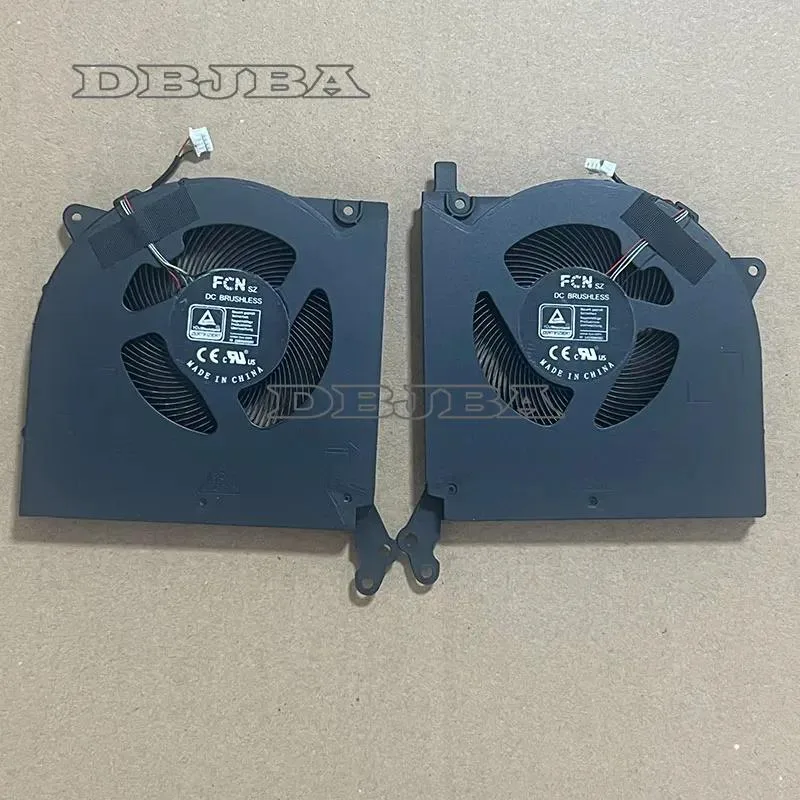 Single black laptop cooling fan with plastic housing and visible blades