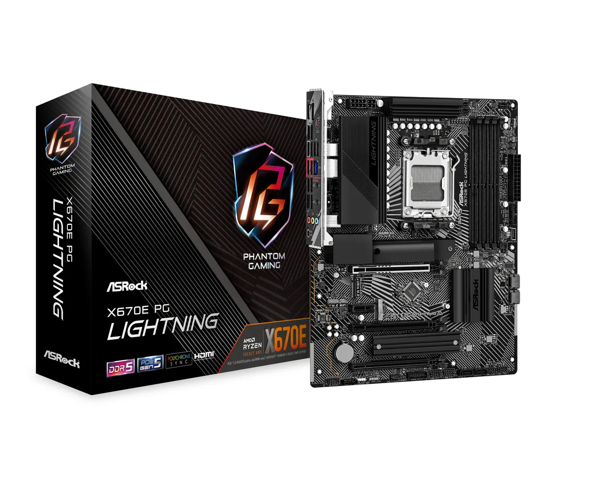 ASRock ASRock X670E PG Lightning AMD motherboard — product photo