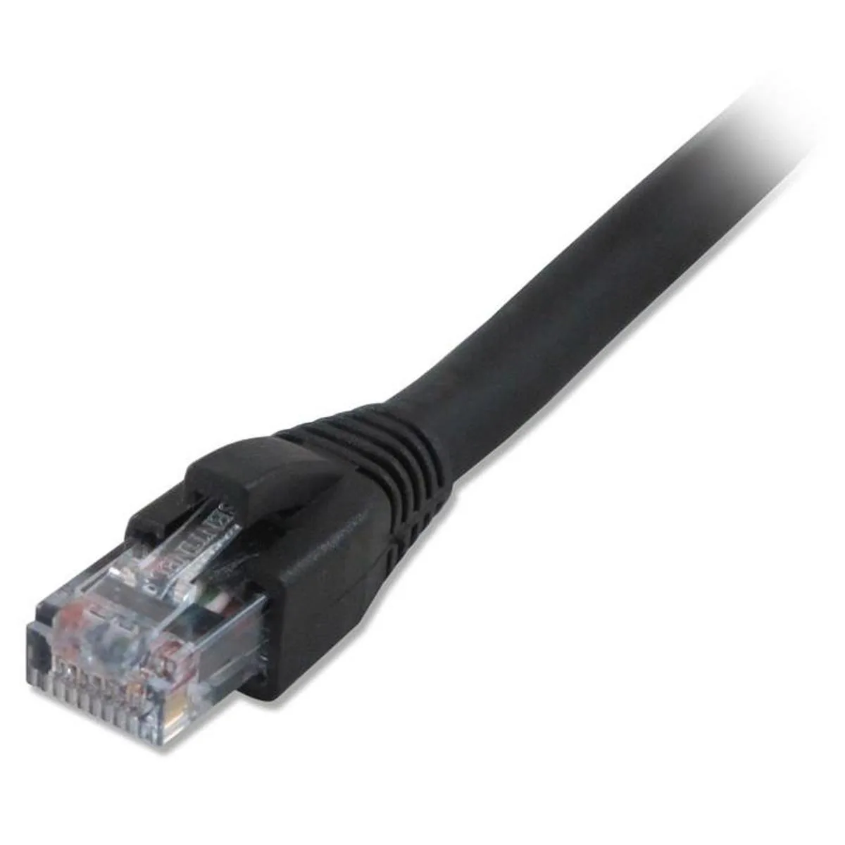 Black 35-foot Cat6 solid shielded Ethernet cable with snagless connectors