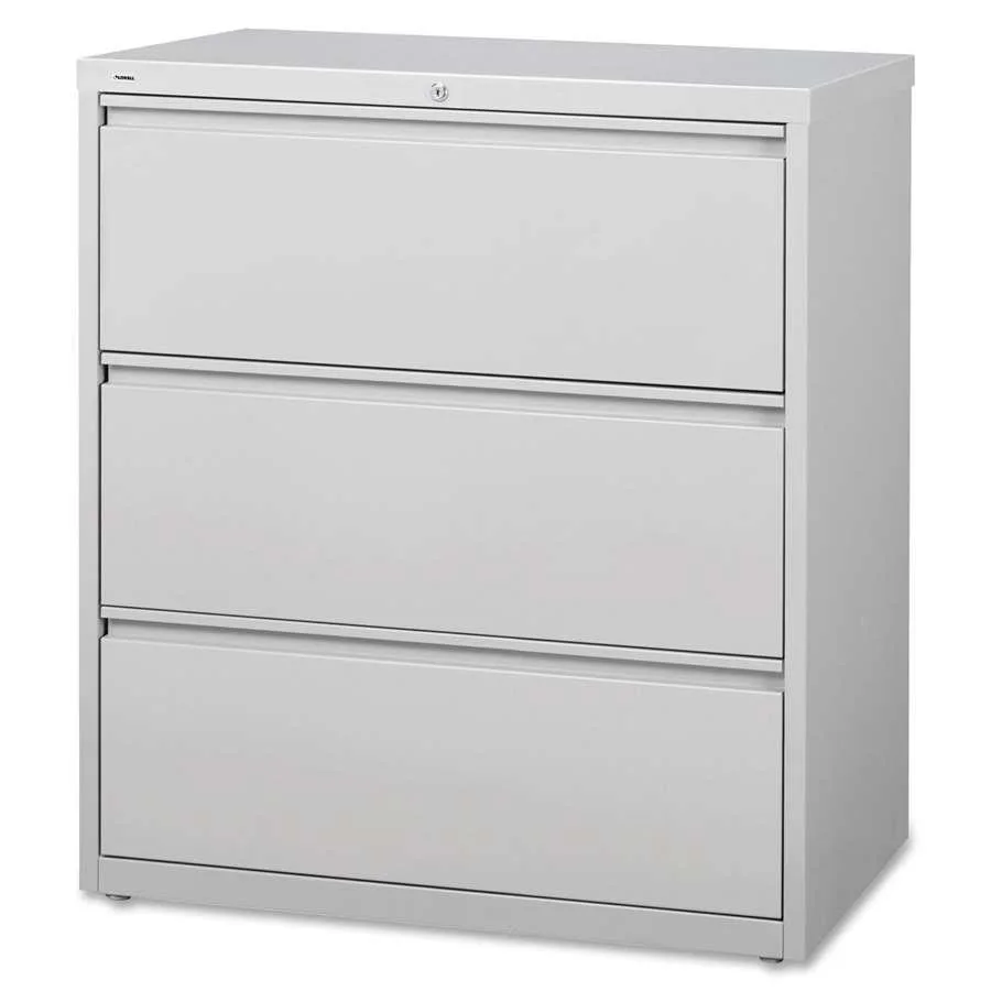 Lorell Lorell 88029 3-Drawer Light Gray Lateral File 36 x 18.6 x 40.3 office furniture — product photo