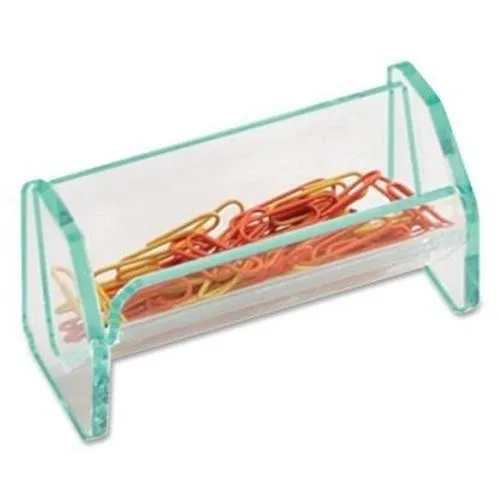 Lorell Lorell 80660 Paper Clip Holder Acrylic Green 50 large or 75 small clips — product photo