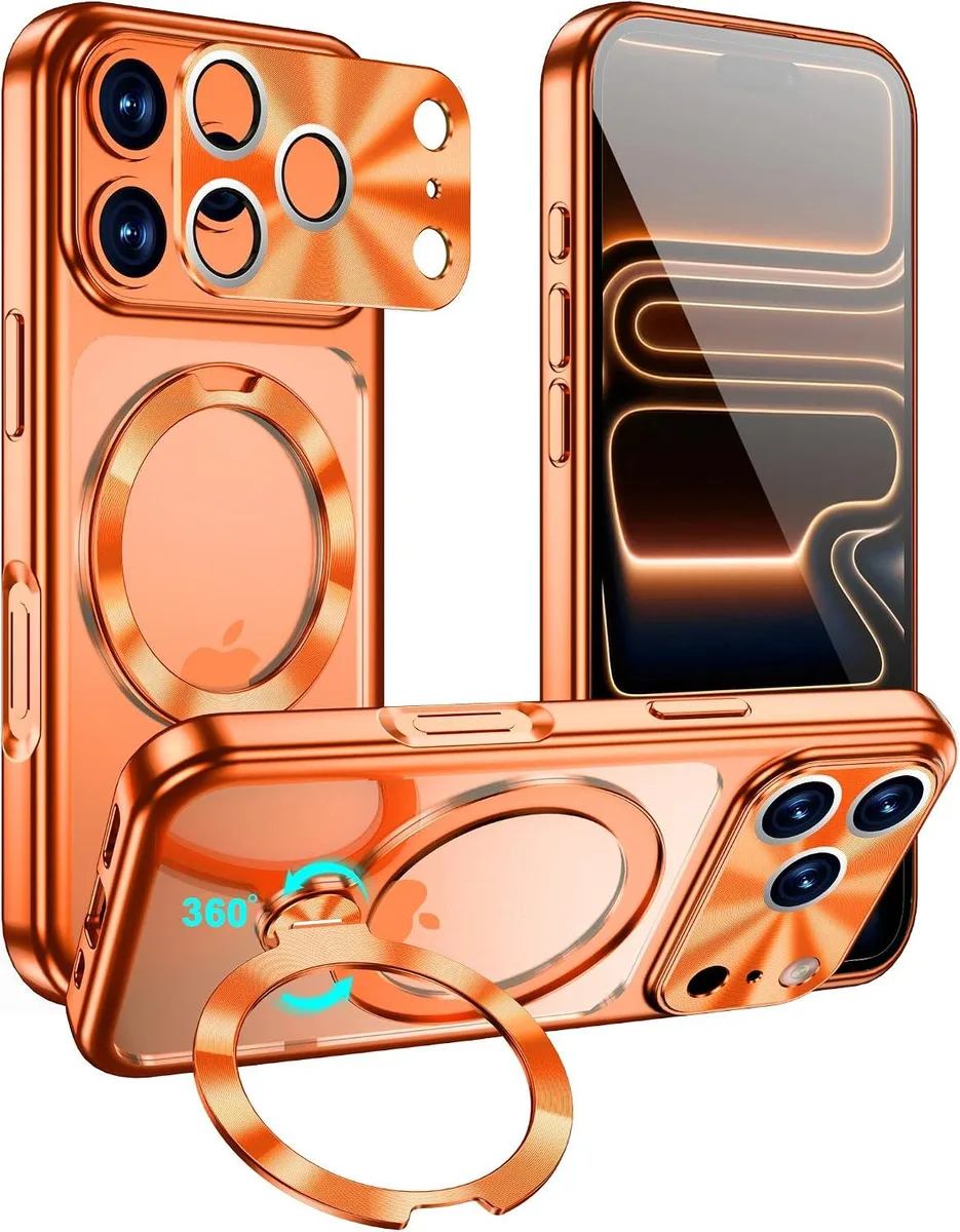 Transcend Transcend iPhone 17 Pro Case with 360° Spin Stand & CD Metal Magnetic Ring — product photo