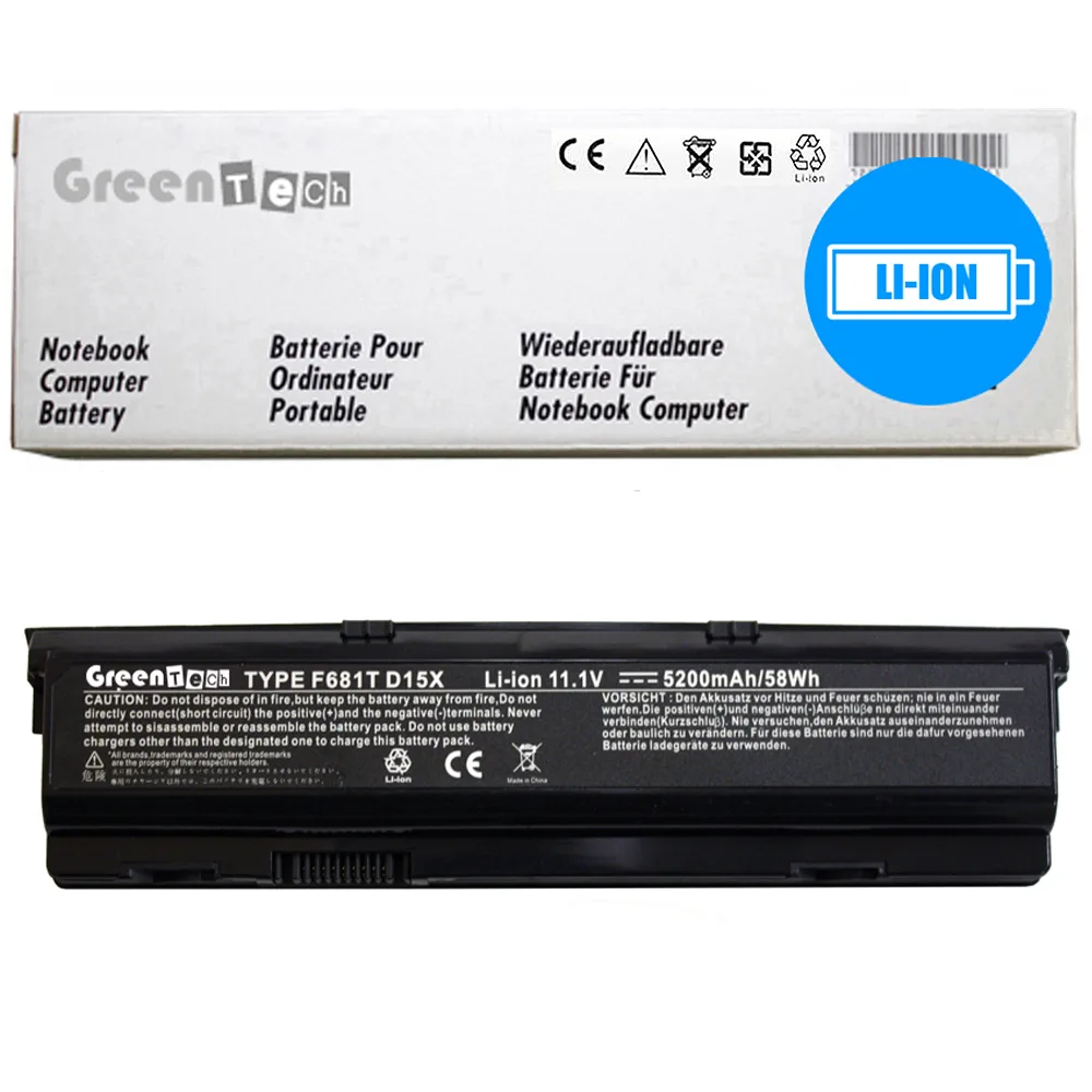 NShi NShi laptop battery 11.1V 58WHR 5200mAh 6-cell for Alienware M15X R1 P08G — product photo