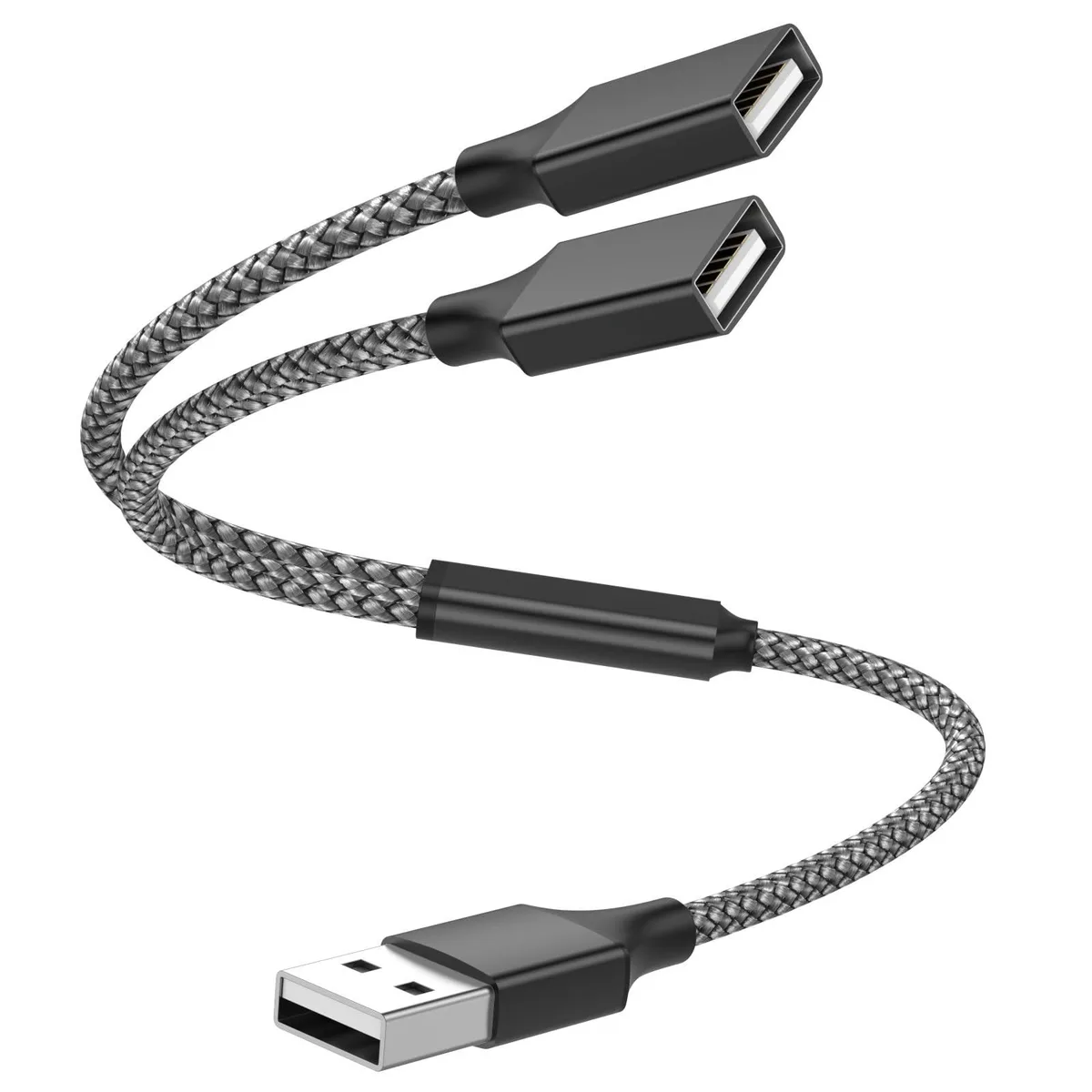 Vision USB-2USB30CM-BLACK USB 2.0 Y Splitter 30cm Black — product photo