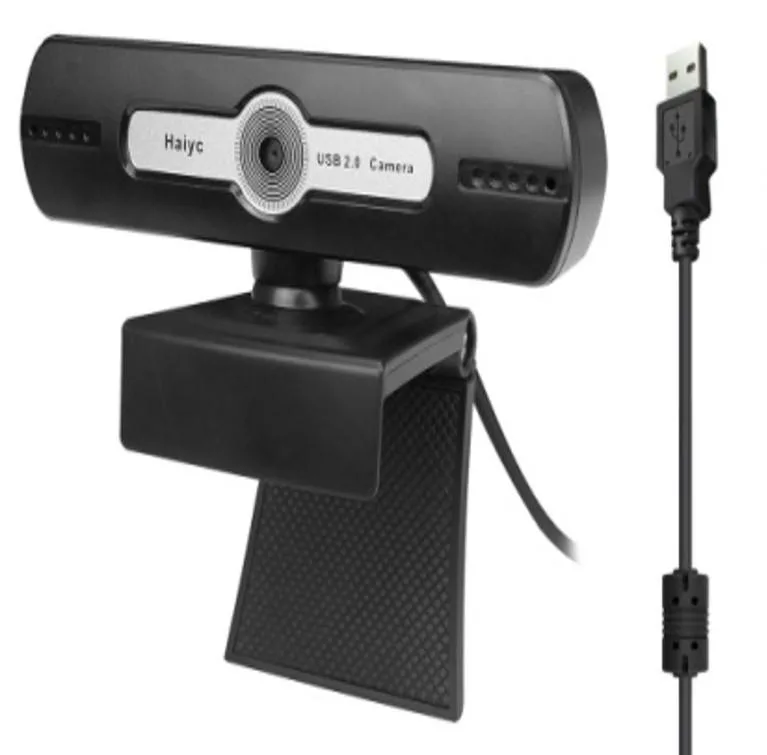 Lenovo Lenovo WEC01 720p webcam, USB 2.0, 3.5 mm, black — product photo