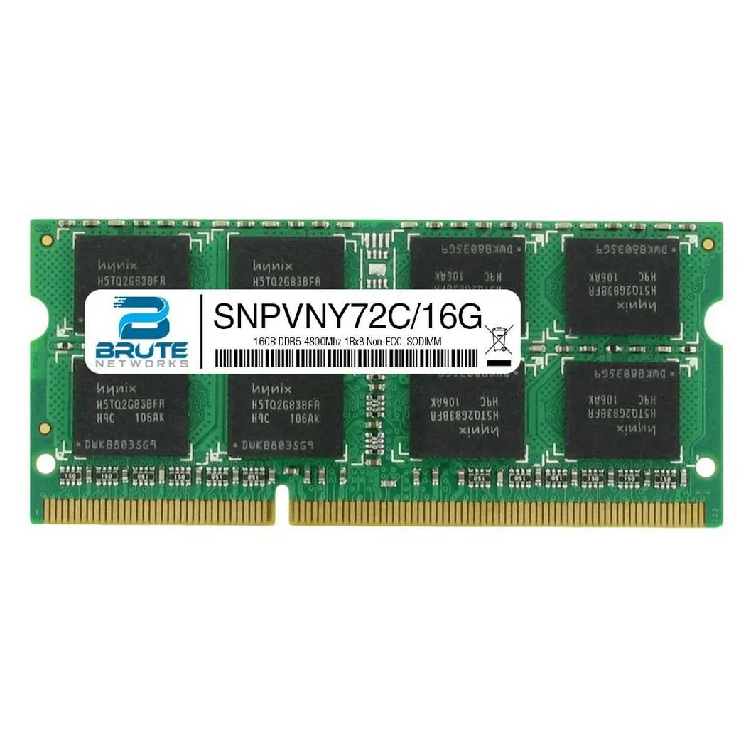 Brute Networks Brute Networks SNPVNY72C/16G Dell 16GB DDR5-4800 1Rx8 Non-ECC SODIMM server RAM — product photo