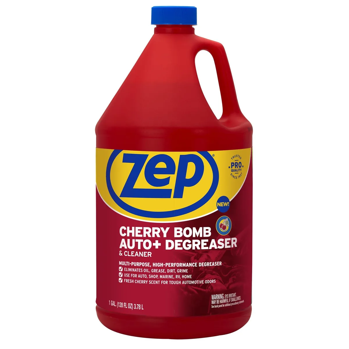 One-gallon plastic jug of cherry-scented liquid degreaser
