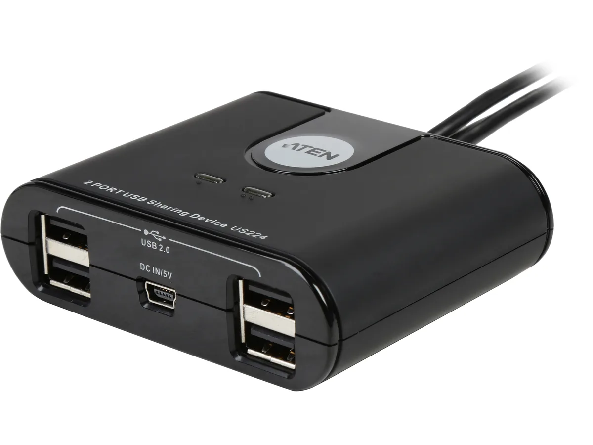 ATEN ATEN US224 2-Port USB KVM Switch 4 Console Ports — product photo