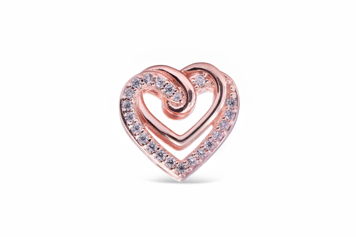 PANDORA PANDORA Sparkling Entwined Hearts Charm Silver — product photo