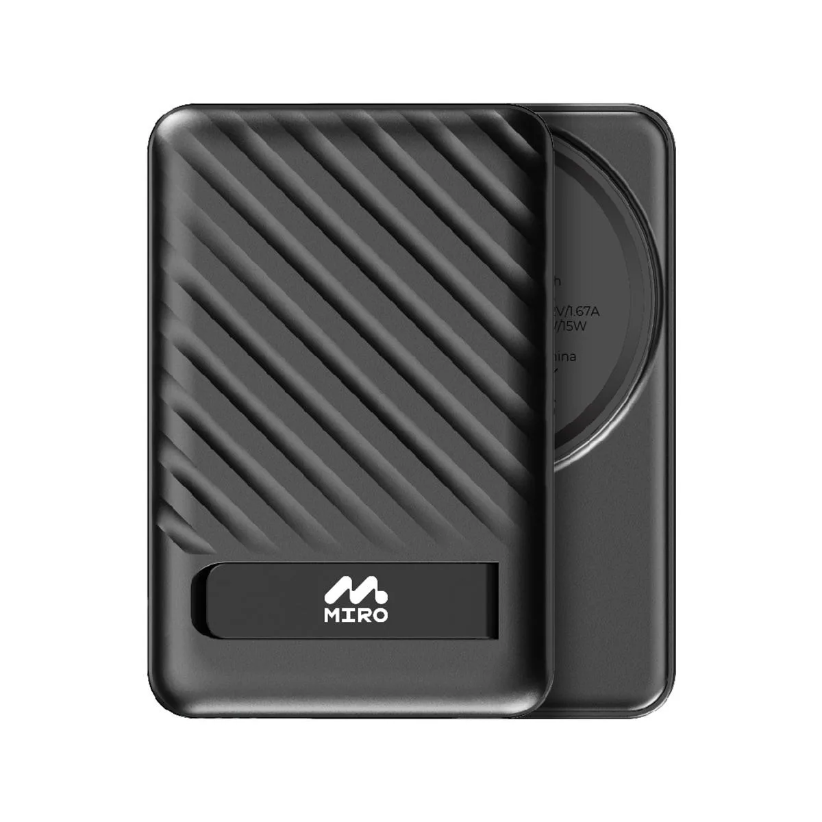 MIRO MIRO B2 5000mAh Magnetic Wireless Power Bank 15W Black — product photo