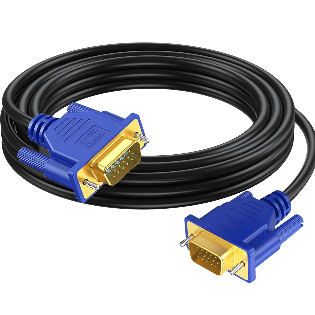 BUCIER BUCIER VGA cable 15 ft male-to-male blue — product photo